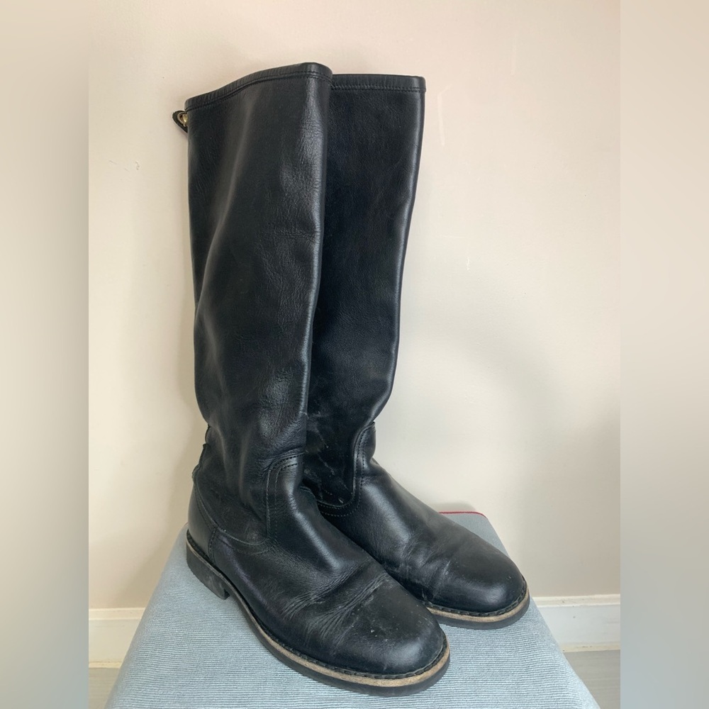 Roots Tribe Leather Equestrian Boots Black 8.5 - Picture 2 of 14